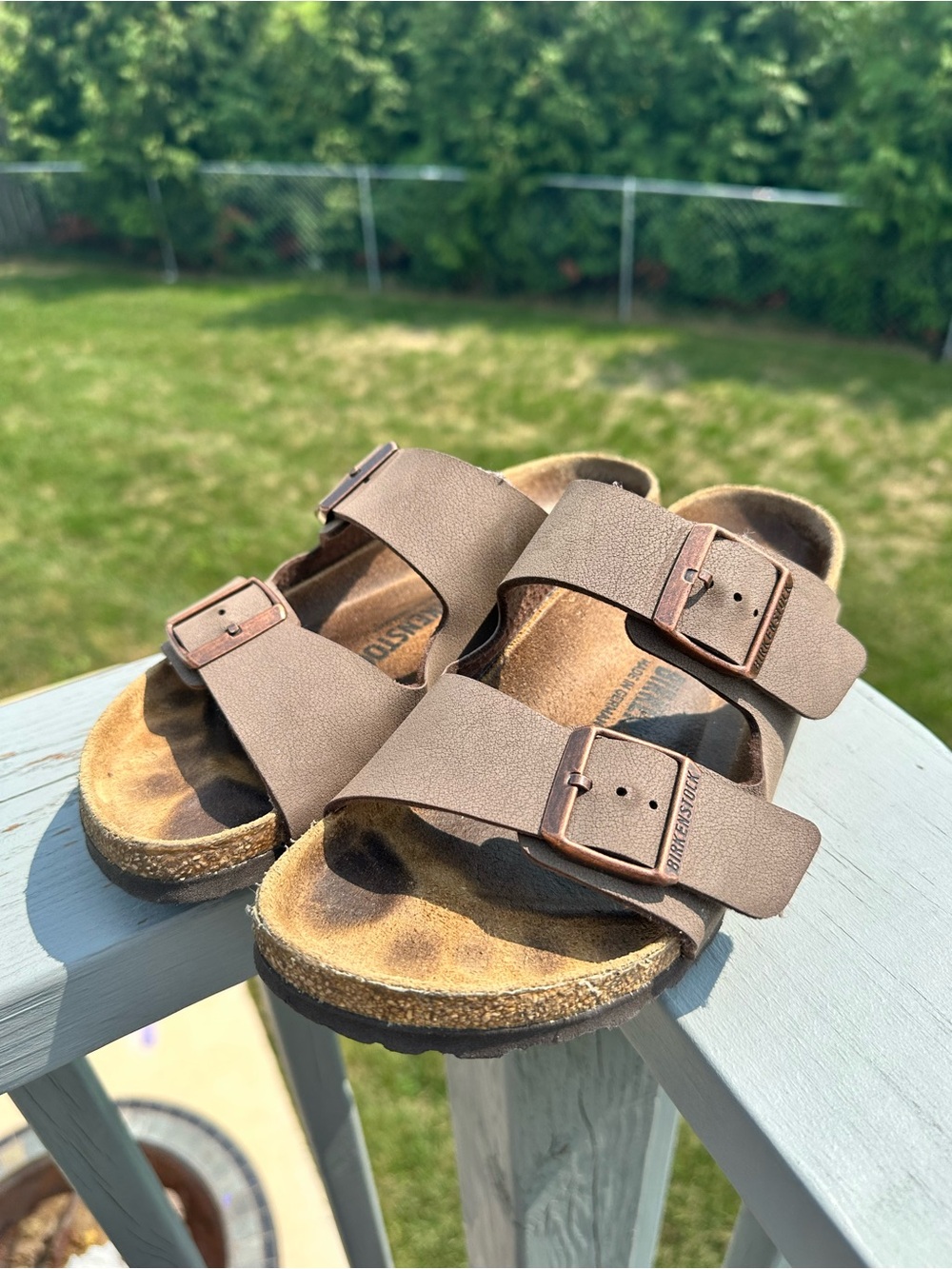 Birkenstock | Arizona Oiled Leather Tobacco Brown Two Strap Sandals | Size 39 - Picture 2 of 15